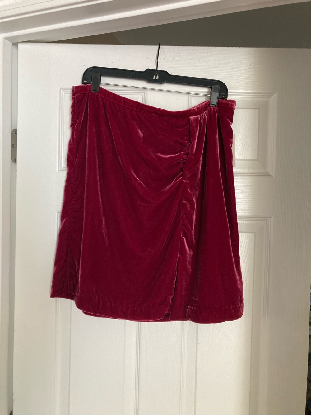 Anthropologie Montie velvet mini skirt